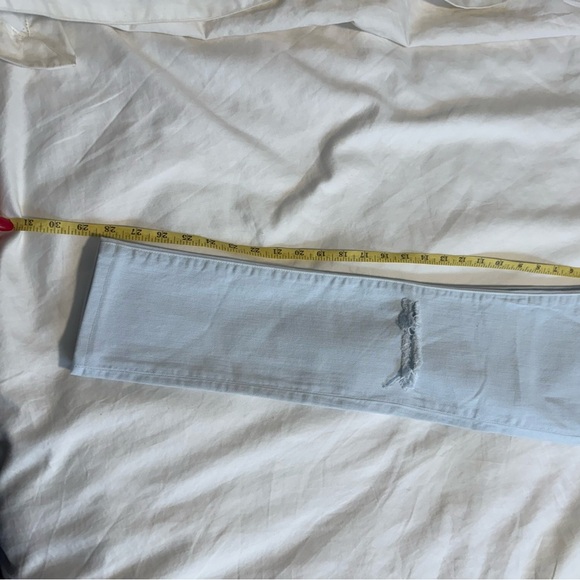 Rebecca Minkoff Sky Blue Thompson Twill Mid Rise Distressed Skinny Jeans NWT - Picture 13 of 14